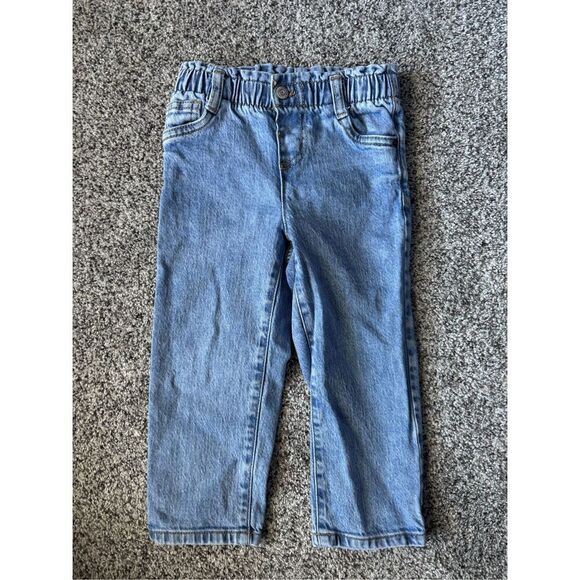 ❤️Cat & Jack Toddlers  Paperbag  Denim Jeans 3T - Picture 1 of 3